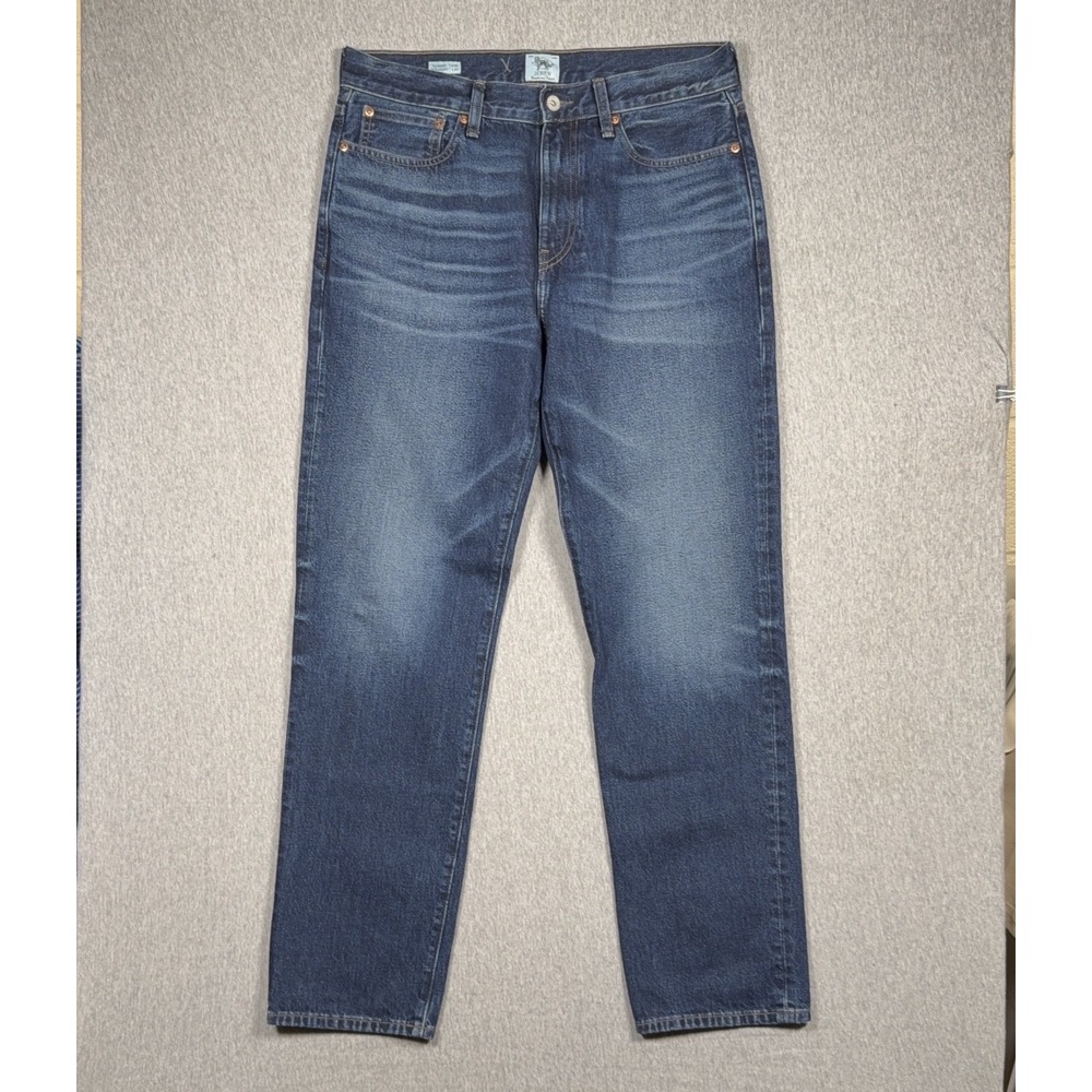 J.Crew Jeans Mens 33x34 Classic In Vintage Dark Wash Blue Denim‎ Casual Stretch